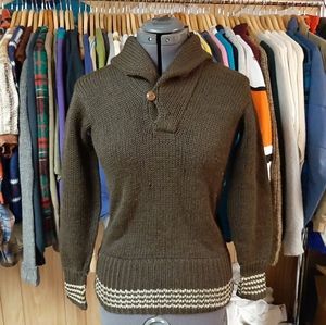 RARE 1920s Unisex Shawl Neck Sweater Vintage